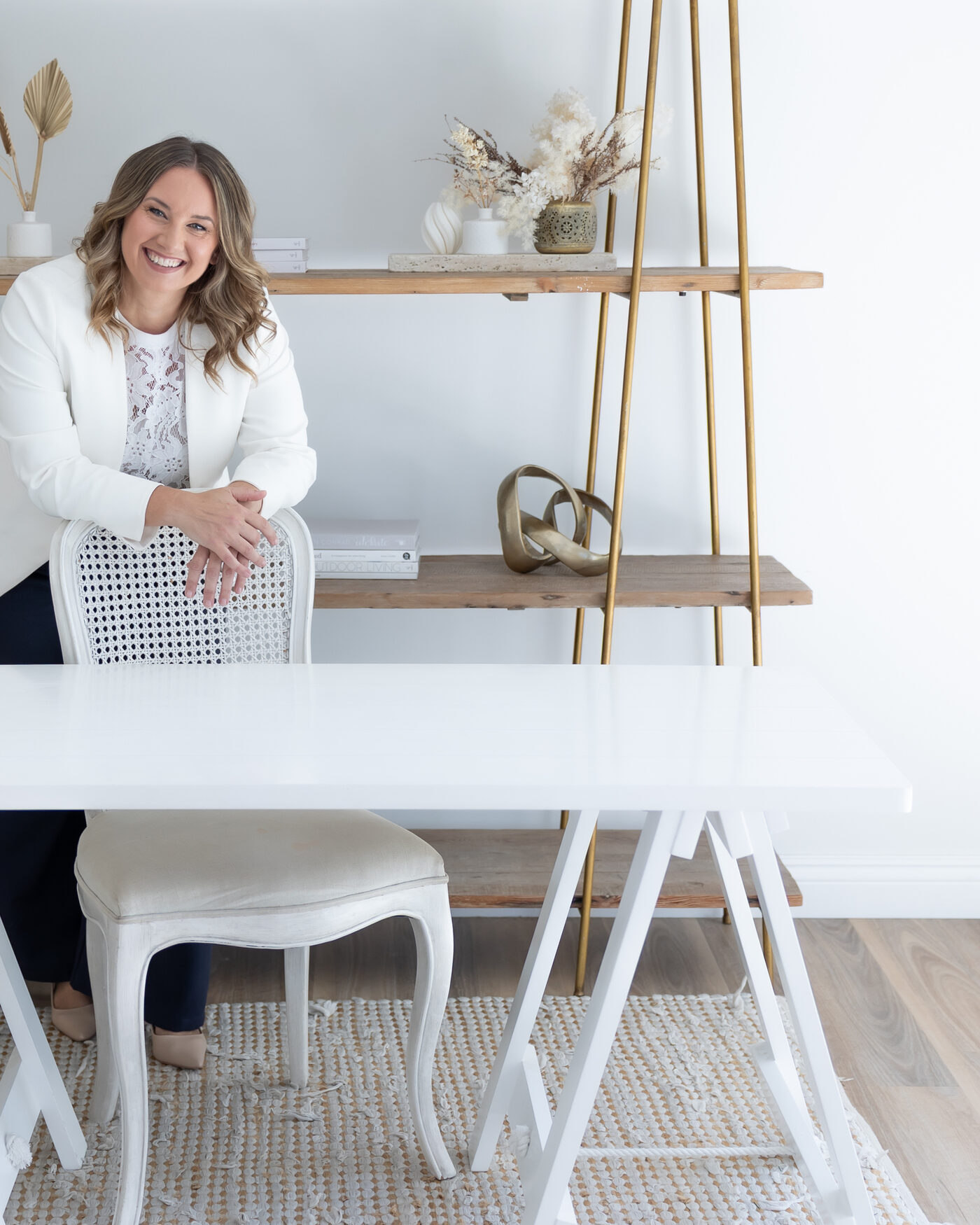 Janine Manning at her desk